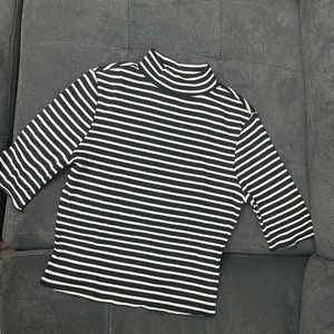 Black white striped shirt